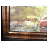  Oil on Canvas on Board Lake Scene Signed W.E. Baum  Auction Estimate $500-$1000 – Located Inside 