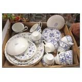  Box Lot Blue and White Ironstone “Indies Johnson Brothers” Partial Dinnerware Set  Auction Estimate