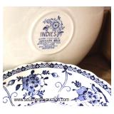  Box Lot Blue and White Ironstone “Indies Johnson Brothers” Partial Dinnerware Set  Auction Estimate