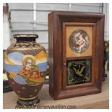  Asian Decorated Vase Made in Japan and Wall Clock Case  Auction Estimate $10-$30 – Located Glasswar