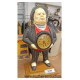  Very Cool – VINTAGE Metal “John Bull” Quartz Clock Statue  Auction Estimate $20-$50 – Located Glass