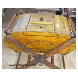  ANTIQUE “Davis Swing Churn” Butter Churn all Original Paint and Stenciling with Paperwork  Auction 