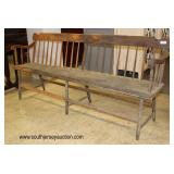  ANTIQUE Primitive Rail Road Bench  Auction Estimate $100-$300 – Located Inside 