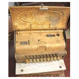  ANTIQUE “National” #878836 333 Brass Working Cash Register Marble Top over Cash Drawer with Keys  A