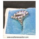  14 Karat White Gold Diamond “Navette” Ring approximately ¾ CTW  Auction Estimate $300-$600 – Locate