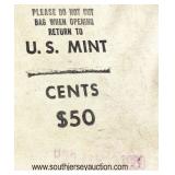  .U.S. Mint Uncirculated Copper Pennies Bag Dated January 3, 1980 Face Value $50.00  Auction Estimat