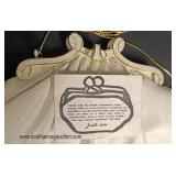  “Judith Leiber” White Snake Skin Purse with Beaded Top  Auction Estimate $100-300 – Located Glasswa