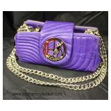  “Henri Bendel” Purple Leather Purse Made in Italy  Auction Estimate $50-$100 – Located Glassware 