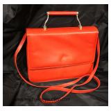  “Charles Jourdan” Paris Red Leather Purse Made in France with Dust Bag  Auction Estimate $100-$300 