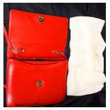  “Charles Jourdan” Paris Red Leather Purse Made in France with Dust Bag  Auction Estimate $100-$300 