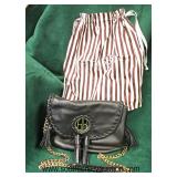  “Henri Bendel” Black Leather Purse with Compact Mirror and Dust Bag Made in Italy  Auction Estimate