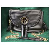  “Henri Bendel” Black Leather Purse with Compact Mirror and Dust Bag Made in Italy  Auction Estimate