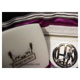  “Henri Bendel” Black Leather Purse with Compact Mirror and Dust Bag Made in Italy  Auction Estimate