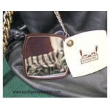  “Henri Bendel” Black Leather Purse with Compact Mirror and Dust Bag Made in Italy  Auction Estimate