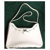  “Tiffany & Fred” Paris White Leather Purse Made in France  Auction Estimate $100-$300 – Located Gla