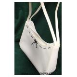  “Tiffany & Fred” Paris White Leather Purse Made in France  Auction Estimate $100-$300 – Located Gla