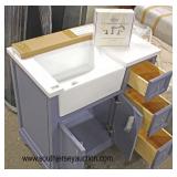 NEW Country Farm Deep Sink 36” Bathroom Vanity Located Inside – Auction Estimate $300-$600