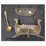  Set of 4 German Silver Viking Ship Salts with German Silver Spoons  Auction Estimate $50-$100 – Loc