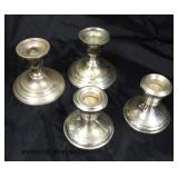  Selection of Sterling Candle Holders  Auction Estimate $50-$100 a pair –  PAIR ofLocated Glassware 