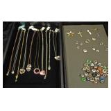  Large Selection of Marked 925 Silver Necklaces, Earrings, and Charms  Auction Estimate $30-$80 – Lo