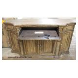  NEW “Hooker Furniture” Contemporary Rustic Style 4 Door 2 Drawer Credenza with Desk  Auction Estima