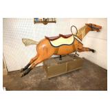 Semi Antique merry go ground horse by Williams American Amusement Device Company, horse is from Sandusky, Ohio amusement park, in fair shape, paint appears to be from period and wear with paperwork...