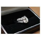 2pc Platinum and diamond wedding set, center stone approx. 2.03ct I/J-VS1 with approx. 1/2ct baguette diamond platinum band approx. size 6 (Weight Calculated by Formula) (Wire Transfer Payment Only)