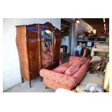  Antique Inlaid French Armoire Cabinet, sofas, lighting, cabinets, decorator, designer Auction