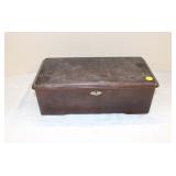  Lot 115F Antique rosewood single comb music box teeth are good and it is working approx. 14" w x 7"