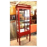  Lot 119 Nice Century Furniture 2pc Asian inspired 1 door 1 drawer display cabinet with glass shelve