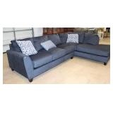  Lot 154 New Never Used 2pc upholstered sectional sofa chaise, has some shipping rubs