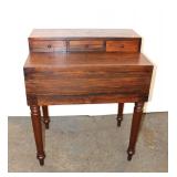  Lot 165 Antique rosewood flip top desk approx. 33" w x 20" d x 40" h