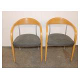  Lot 167 Pair of modern design barrel back arm chairs approx. 21" w x 21" d x 31" h seat height 18"