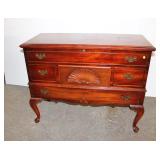  Lot 170 Vintage Lane mahogany queen Anne cedar chest with shell carvings and a drawer