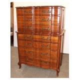  Lot 171 Vintage PermaCraft solid cherry French style chest on chest