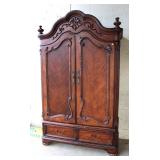  Lot 178 Contemporary mahogany 2pc armoire with 2 doors and 2 drawers by Riversedge Furniture