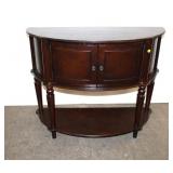  Lot 184 Contemporary Coaster espresso mahogany finish 2 door Demilune console