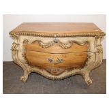  Lot 186 Ferguson Copeland paint decorated carved 3 drawer chest