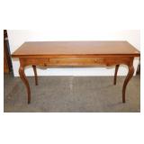  Lot 187 Vintage Mt. Airy Chair Company walnut 1 drawer sofa extension table