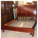  Lot 193 Queen size cherry finish bed approx. 64" w x 94" d x 57" h