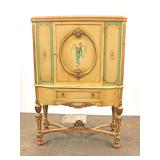 Lot 194 Beautiful semi antique French style Factory painted in the manner of Adams blind door 1 dra