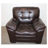  Lot 217 Leather tufted chair approx. 39" w x 39" d x 37" h seat height 20"