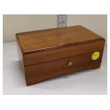  Lot 240 Thorens vintage exotic burl walnut Swiss music box, single comb, teeth are good, working, a