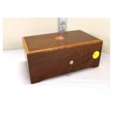  Lot 241 Thorens vintage exotic burl walnut Swiss music box, single comb, teeth are good, working, a