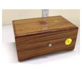  Lot 242 Thorens vintage exotic burl walnut Swiss music box, single comb, teeth are good, working, c