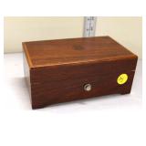  Lot 245 Thorens vintage exotic burl walnut Swiss music box, single comb, teeth are good, working, a