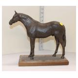  Lot 263 Bronze horse mounted on wooden base, unsigned, approx. 12" x 4" x 10"
