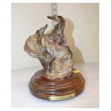  Lot 267 "Whispering Desert Wings" modern bronze statue of whippet dog on walnut base, by Hedges 9/2