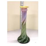  Lot 281 Hand blown art glass vase, unsigned, in the manner of Tiffany, approx. 11"h x 4"d