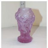  Lot 288 Signed R. Lalique lead glass vase in the amethyst, approx. 5"h x 3"d